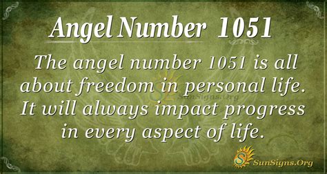 1051 Angel Number Meaning